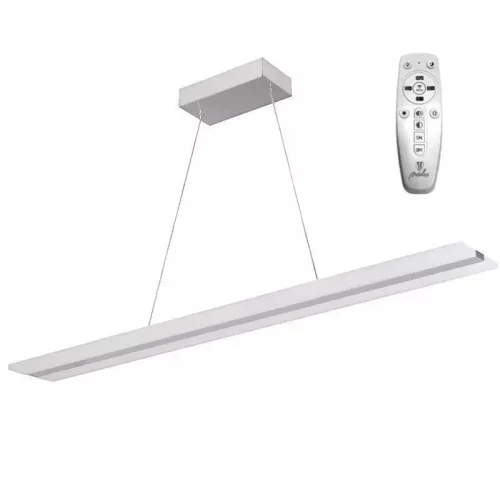 LED design mennyezeti lámpa 50W, 3300Lm, 3000–6500K állítható, IP20, 1000x130mm, ezüst - J4304/S