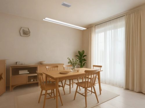 LED design mennyezeti lámpa 50W, 3300Lm, 3000–6500K állítható, IP20, 1000x130mm, ezüst - J4304/S