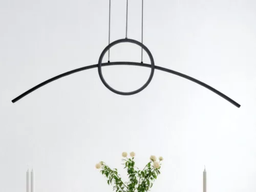 LED design mennyezeti lámpa 55W, 4800Lm, 3000–6500K állítható, IP20, 1000x280mm, fekete - J4305/B