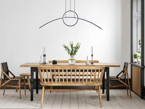 LED design mennyezeti lámpa 55W, 4800Lm, 3000–6500K állítható, IP20, 1000x280mm, fekete - J4305/B