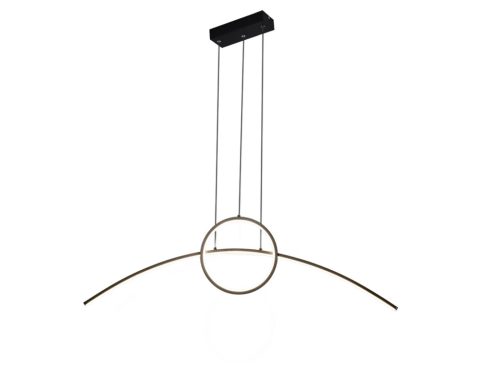 LED design mennyezeti lámpa 55W, 4800Lm, 3000–6500K állítható, IP20, 1000x280mm, fekete - J4305/B