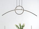 LED design mennyezeti lámpa 55W, 4800Lm, 3000–6500K állítható, IP20, 1000x280mm, fekete - J4305/B