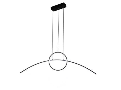 LED design mennyezeti lámpa 55W, 4800Lm, 3000–6500K állítható, IP20, 1000x280mm, fekete - J4305/B