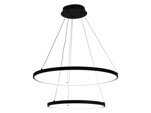 LED design mennyezeti lámpa 75W, 6100Lm, 3000–6500K állítható, IP20, 400+600mm - J4307/B