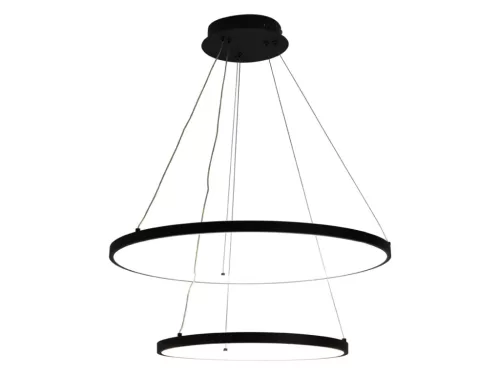 LED design mennyezeti lámpa 75W, 6100Lm, 3000–6500K állítható, IP20, 400+600mm - J4307/B