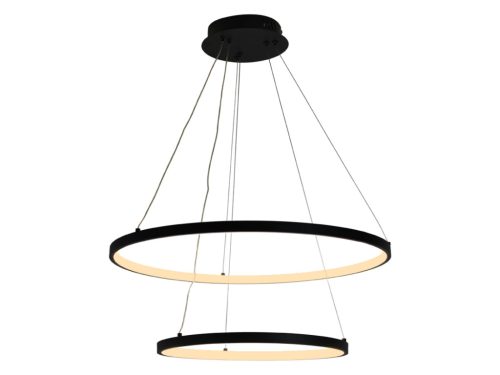LED design mennyezeti lámpa 75W, 6100Lm, 3000–6500K állítható, IP20, 400+600mm - J4307/B
