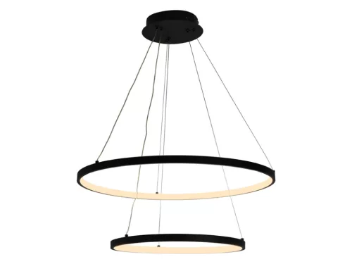 LED design mennyezeti lámpa 75W, 6100Lm, 3000–6500K állítható, IP20, 400+600mm - J4307/B