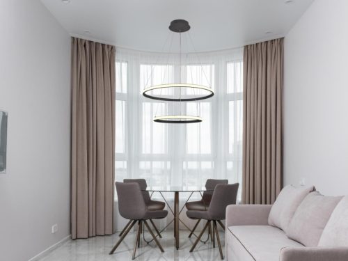 LED design mennyezeti lámpa 75W, 6100Lm, 3000–6500K állítható, IP20, 400+600mm, fekete - J4307/S