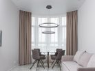 LED design mennyezeti lámpa 75W, 6100Lm, 3000–6500K állítható, IP20, 400+600mm, fekete - J4307/S