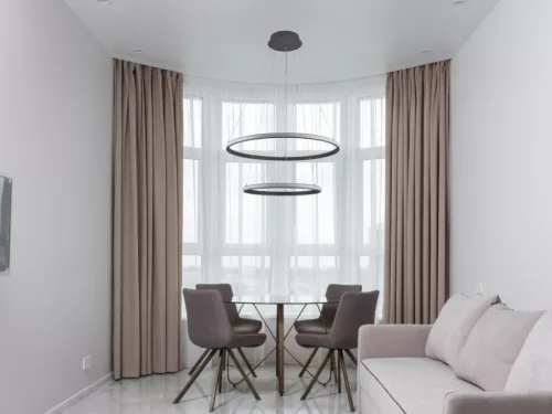 LED design mennyezeti lámpa 75W, 6100Lm, 3000–6500K állítható, IP20, 400+600mm, fekete - J4307/S