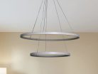 LED design mennyezeti lámpa 75W, 6100Lm, 3000–6500K állítható, IP20, 400+600mm, fehér - J4307/W