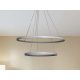 LED design mennyezeti lámpa 75W, 6100Lm, 3000–6500K állítható, IP20, 400+600mm, fehér - J4307/W