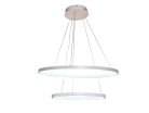 LED design mennyezeti lámpa 75W, 6100Lm, 3000–6500K állítható, IP20, 400+600mm, fehér - J4307/W