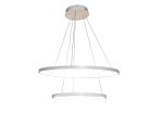 LED design mennyezeti lámpa 75W, 6100Lm, 3000–6500K állítható, IP20, 400+600mm, fehér - J4307/W