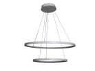 LED design mennyezeti lámpa 75W, 6100Lm, 3000–6500K állítható, IP20, 400+600mm, fehér - J4307/W