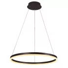 LED design mennyezeti lámpa 42W, 2800lm, 3000-6500K, IP20, barna fém-akril - J4308/BR