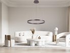 LED design mennyezeti lámpa 42W, 2800lm, 3000-6500K, IP20, barna fém-akril - J4308/BR