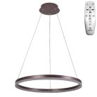 LED design mennyezeti lámpa 42W, 2800lm, 3000-6500K, IP20, barna fém-akril - J4308/BR
