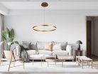 LED design mennyezeti lámpa 42W, 2800lm, 3000-6500K, IP20, arany fém-akril - J4308/G