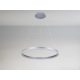 LED design mennyezeti lámpa 42W, 2800lm, 3000-6500K, IP20, ezüst fém-akril - J4308/S