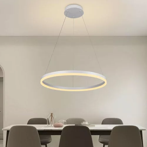 LED design mennyezeti lámpa 42W, 2800lm, 3000-6500K, IP20, fehér fém-akril - J4308/W