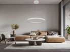 LED design mennyezeti lámpa 42W, 2800lm, 3000-6500K, IP20, fehér fém-akril - J4308/W