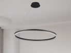 LED design mennyezeti lámpa 55W, 3700lm, 3000-6500K, IP20, fekete fém-akril - J4309/B