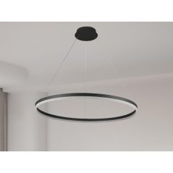   LED design mennyezeti lámpa 55W, 3700lm, 3000-6500K, IP20, fekete fém-akril - J4309/B