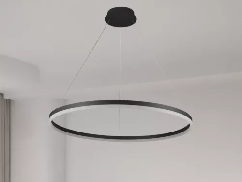 LED design mennyezeti lámpa 55W, 3700lm, 3000-6500K, IP20, fekete fém-akril - J4309/B