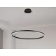 LED design mennyezeti lámpa 55W, 3700lm, 3000-6500K, IP20, fekete fém-akril - J4309/B