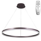 LED design mennyezeti lámpa 55W, 3700lm, 3000-6500K, IP20, barna fém-akril - J4309/BR
