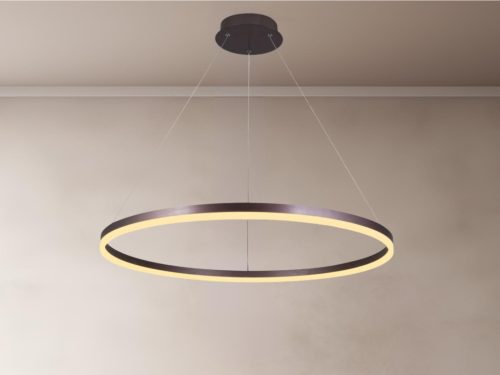 LED design mennyezeti lámpa 55W, 3700lm, 3000-6500K, IP20, barna fém-akril - J4309/BR