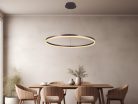 LED design mennyezeti lámpa 55W, 3700lm, 3000-6500K, IP20, barna fém-akril - J4309/BR