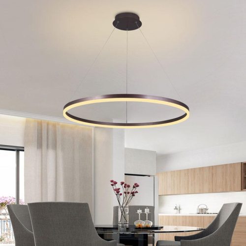 LED design mennyezeti lámpa 55W, 3700lm, 3000-6500K, IP20, barna fém-akril - J4309/BR