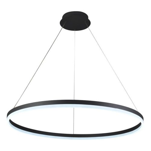 LED design mennyezeti lámpa 55W, 3700lm, 3000-6500K, IP20, fekete fém-akril - J4309/B