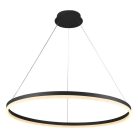 LED design mennyezeti lámpa 55W, 3700lm, 3000-6500K, IP20, fekete fém-akril - J4309/B