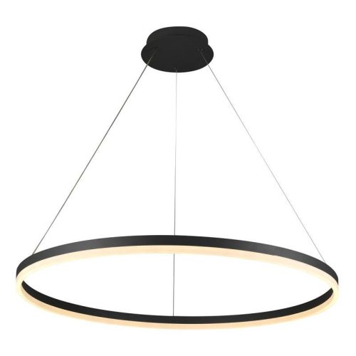 LED design mennyezeti lámpa 55W, 3700lm, 3000-6500K, IP20, fekete fém-akril - J4309/B