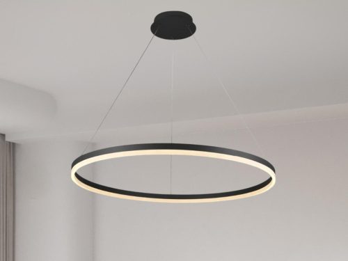 LED design mennyezeti lámpa 55W, 3700lm, 3000-6500K, IP20, fekete fém-akril - J4309/B