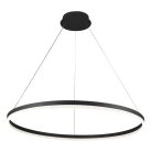 LED design mennyezeti lámpa 55W, 3700lm, 3000-6500K, IP20, fekete fém-akril - J4309/B
