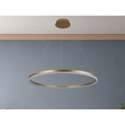   LED design mennyezeti lámpa 55W, 3700lm, 3000-6500K, IP20, arany fém-akril - J4309/G