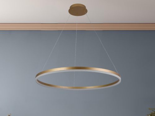 LED design mennyezeti lámpa 55W, 3700lm, 3000-6500K, IP20, arany fém-akril - J4309/G