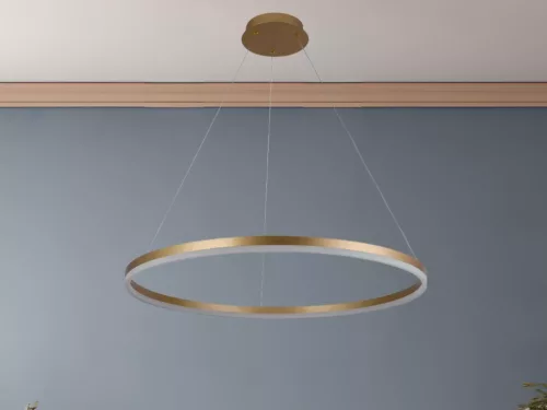 LED design mennyezeti lámpa 55W, 3700lm, 3000-6500K, IP20, arany fém-akril - J4309/G