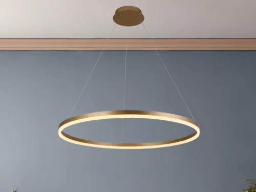 LED design mennyezeti lámpa 55W, 3700lm, 3000-6500K, IP20, arany fém-akril - J4309/G