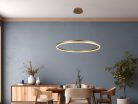LED design mennyezeti lámpa 55W, 3700lm, 3000-6500K, IP20, arany fém-akril - J4309/G