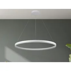   LED design mennyezeti lámpa 55W, 3700lm, 3000-6500K, IP20, fehér fém-akril - J4309/W