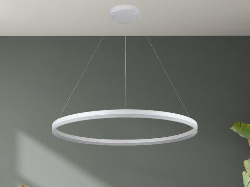 LED design mennyezeti lámpa 55W, 3700lm, 3000-6500K, IP20, fehér fém-akril - J4309/W
