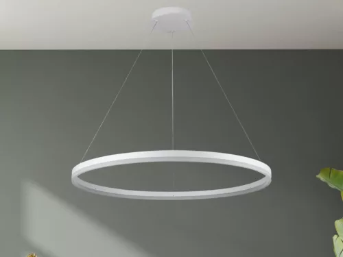 LED design mennyezeti lámpa 55W, 3700lm, 3000-6500K, IP20, fehér fém-akril - J4309/W