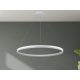 LED design mennyezeti lámpa 55W, 3700lm, 3000-6500K, IP20, fehér fém-akril - J4309/W