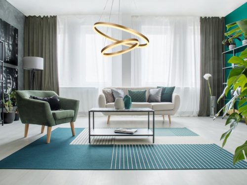 LED design mennyezeti lámpa 70W, 4600 lm, 3000K-6500K, arany, IP20 - J4310/G