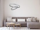 LED design mennyezeti lámpa 70W, 4600 lm, 3000K-6500K, ezüst, IP20 - J4310/S
